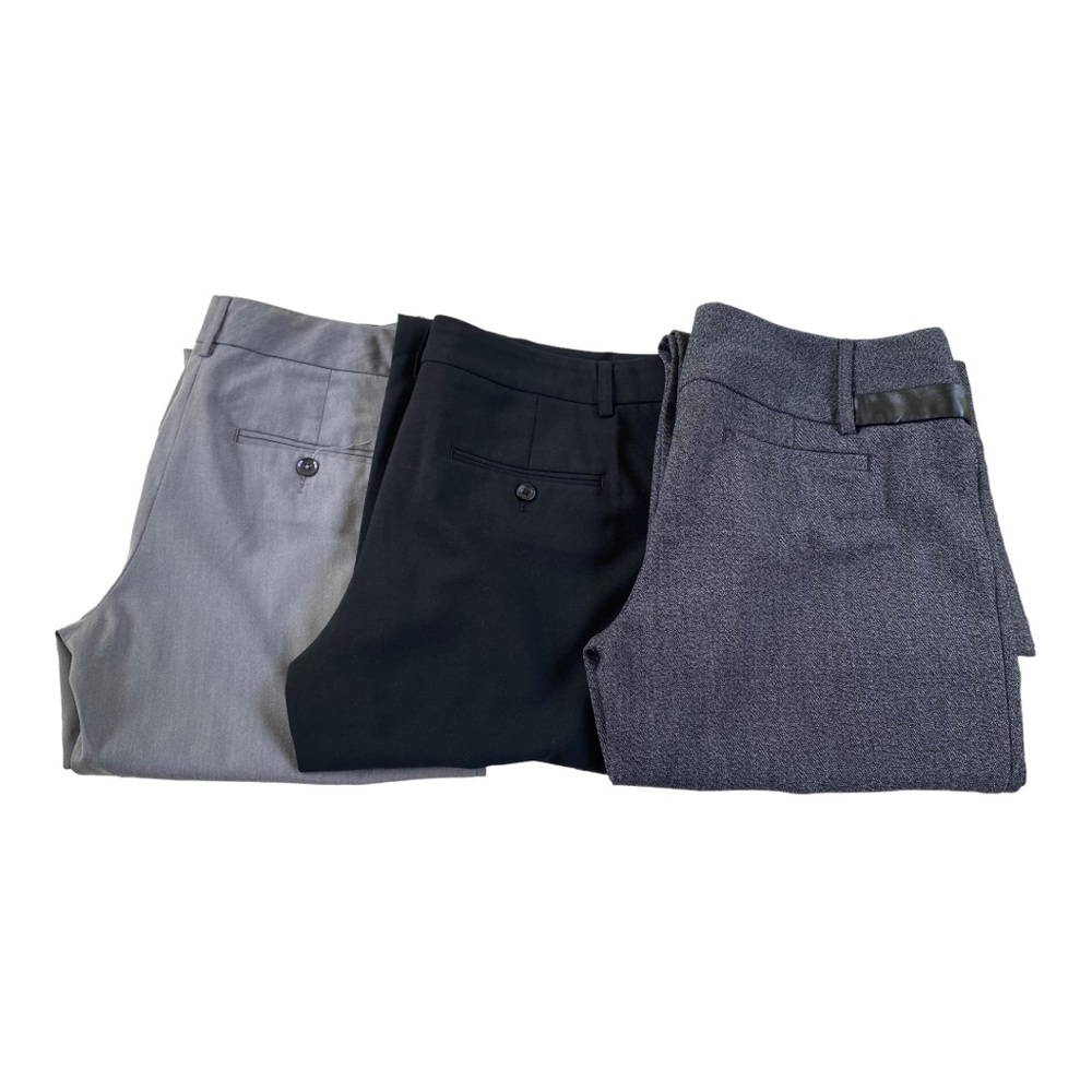 THREE EXPRESS WORK PANTS SIZE 4-6/SHORT EDITOR DESIGN STUDIO WIDE LEG